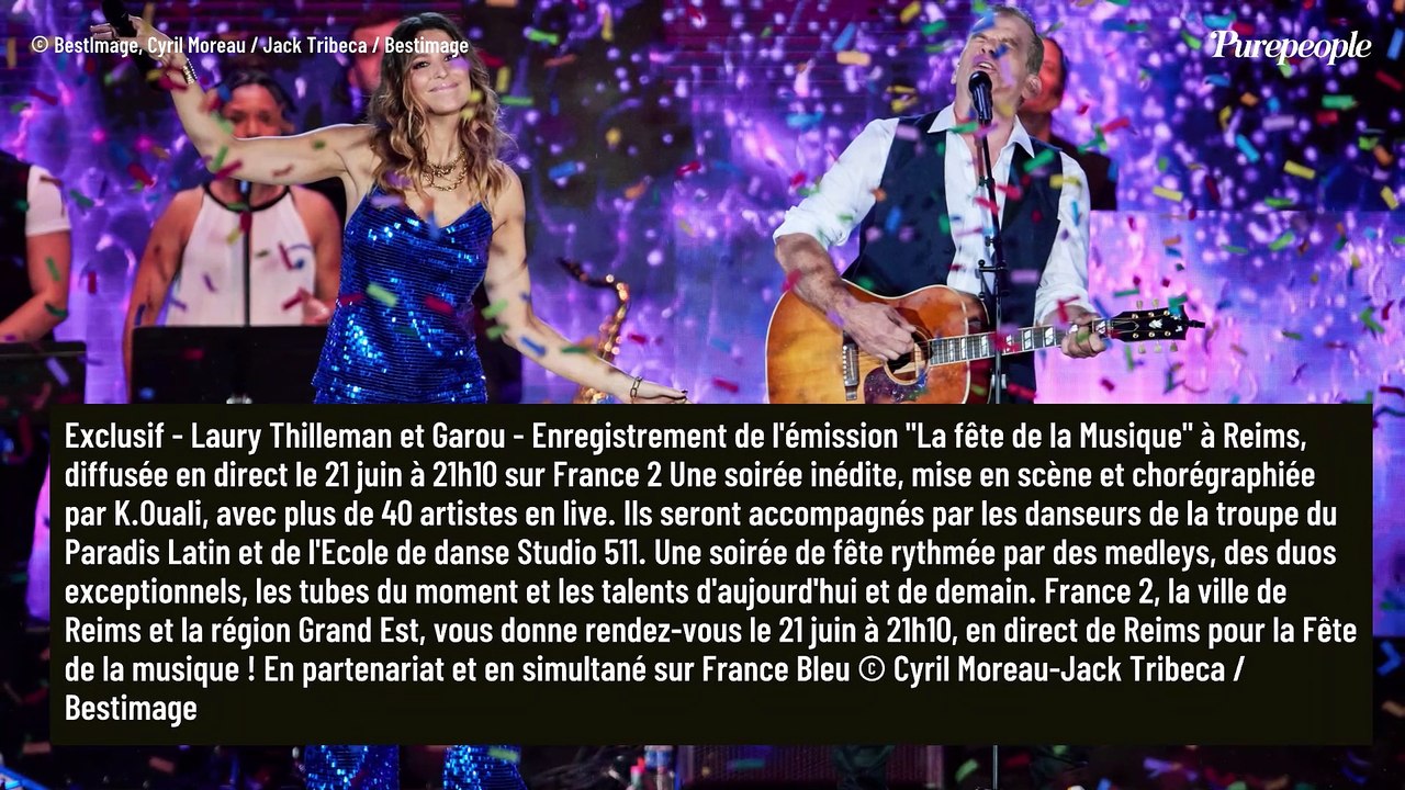 Laury Thilleman lumineuse en combinaison électrique face à Garou, Dave et Zazie pour la Fête de la Musique !