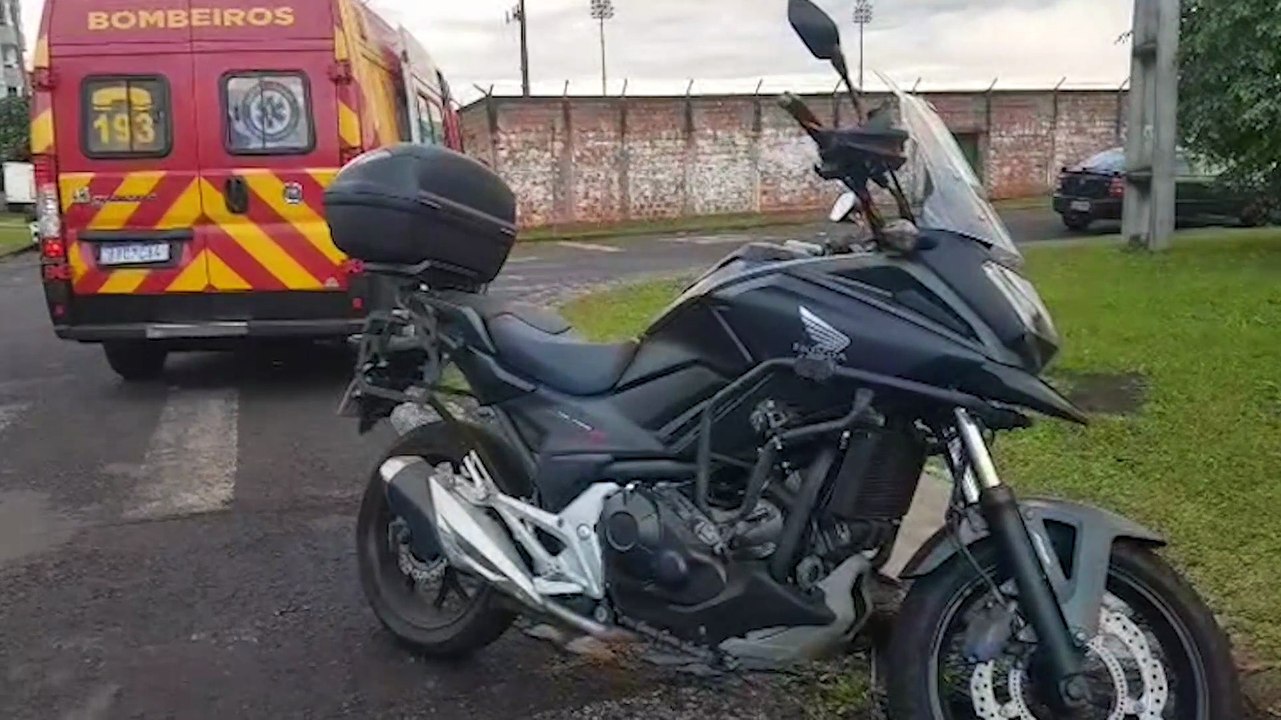 Motociclista fica ferido após acidente no Pioneiros Catarinenses