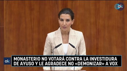 Monasterio no votará contra la investidura de Ayuso y le agradece no «demonizar» a Vox