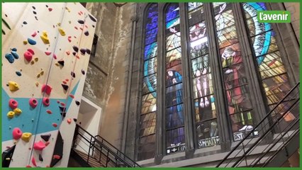 La salle d’escalade dans l’église Saint-Antoine de Padoue à Forest est enfin prête