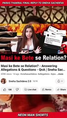 Paras Thakral FINAL REPLY to Sneha Sachdeva Controversy! | Paras Thakral Sneha Sachdeva #shorts