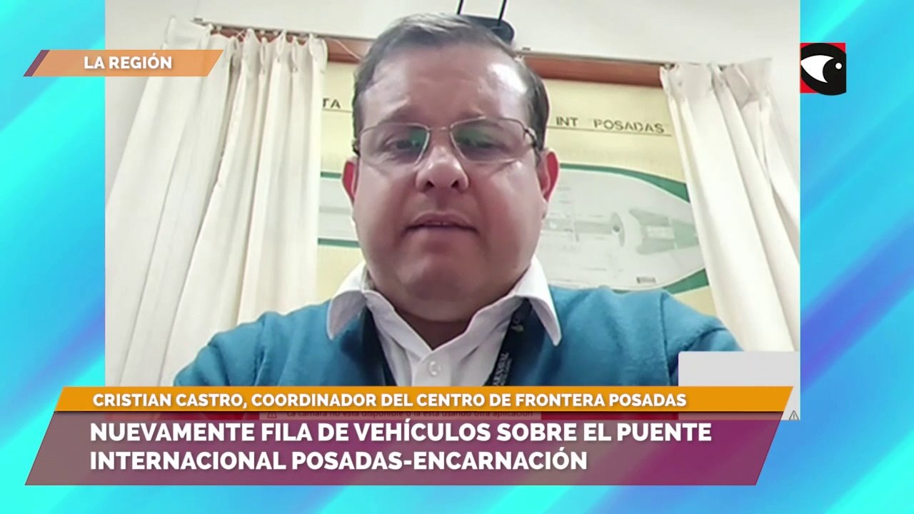 Cristian Castro, coordinador del Centro de Frontera Posadas, con respecto al puente internacional Posadas-Encarnación, expresó durante el feriado largo hubo más de 185 mil cruces