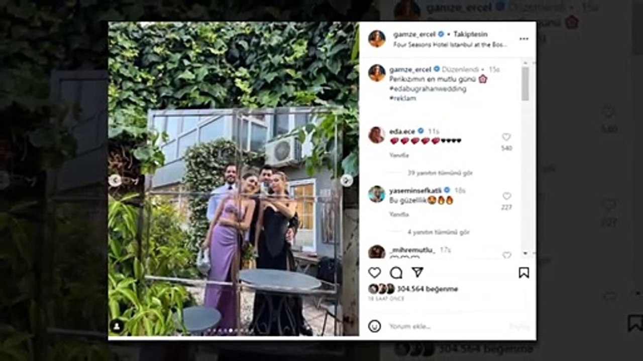 Le nouveau marié Hakan Sabancı est entré dans la famille ! Elle a posé avec la soeur et le beau-frère de son amant Hande Ercel