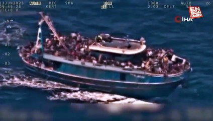 Yunanistan’da göçmen gemisinin batmadan önce çekilen görüntüleri