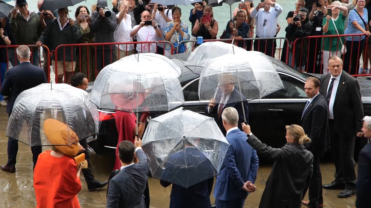 Le couple royal néerlandais avec le roi Philippe et la reine Mathilde au Musée royal des Beaux-Arts d'Anvers