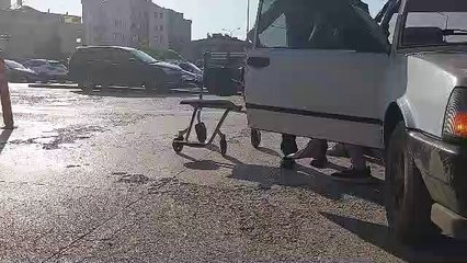 Elektrikli bisiklet yayaya çarptı