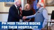 PM Modi thanks Joe Biden and First Lady Jill Biden for hospitality, shares video | Oneindia News