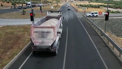 Havadan trafik denetiminde sadece 3 araç kırmızı ışıkta durdu