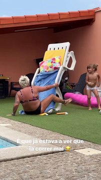 Mãe de Fanny em queda aparatosa