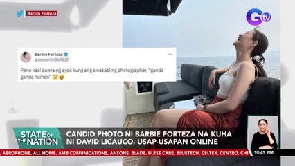Candid photo ni Barbie Forteza na kuha ni David Licauco, usap-usapan online | SONA