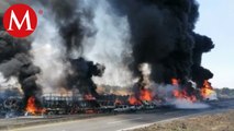 Seis muertos y 21 lesionados tras carambola en autopista de Jalisco