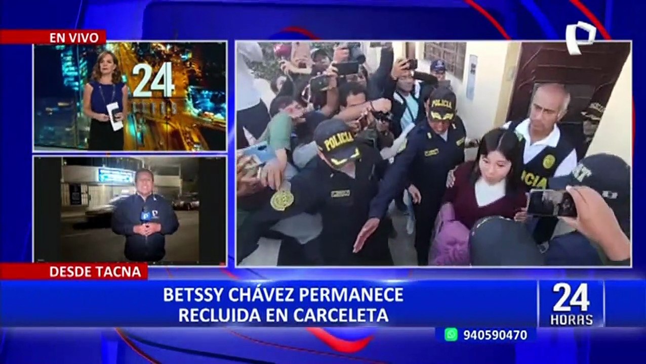 Betssy Chávez pasará la noche en carceleta del...