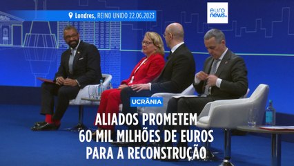 Aliados prometem 60 mil milhões de euros para a reconstrução da Ucrânia