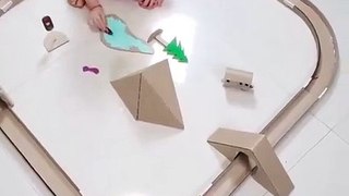 Cardboard train toy for kids to play - 5 minutes crafts - DIY crafts