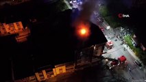 Incendie panique sur le toit d'un immeuble de 5 étages à Arnavutköy