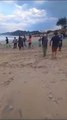 Guga surpreende pescadores e puxa lanço de tainha em Florianópolis
