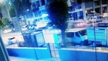 Amasya'da üç aracın çarpıştığı kaza kamerada