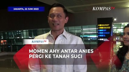 Antar Anies Pergi Haji di Bandara Soetta, AHY: Semoga Dilancarkan