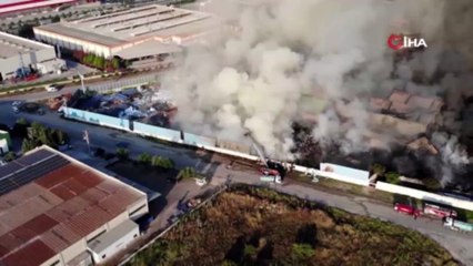 Manisa'daki fabrika yangını 16 saattir devam ediyor