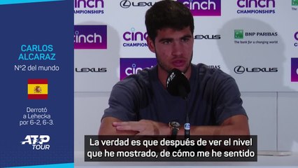 Alcaraz: "Después del partido de hoy, mis expectativas han cambiado"