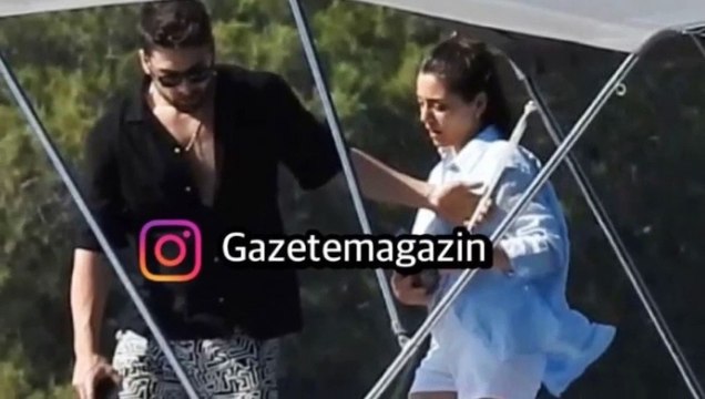 Tatilde görüntülenen Sıla Türkoğlu ve Alp Navruz'un aşkı belgelendi