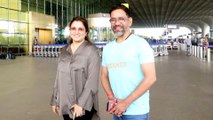 Dinesh Lal Yadav Nirahua और Amrapali Dubey का एअरपोर्ट पर दिखा स्टाइलिश लुक