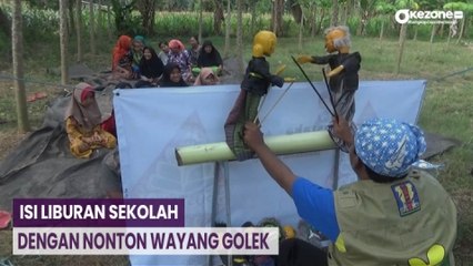Seru! Anak-Anak di Probolinggo Isi Liburan Sekolah dengan Nonton Wayang Golek
