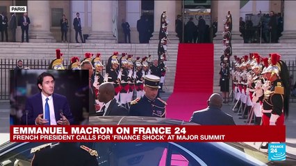 Emmanuel Macron on France 24: Summit for a New Global Financing Pact can't be separated from current geopolitics
