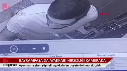 Bayrampaşa'da ayakkabı hırsızlığı kamerada