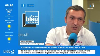 Alexis Hacques, co-président du club d'athlétisme L2A53