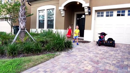 Diana and her Barbie car - Camping adventure