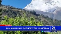 Avalancha en el pico norte del Huascarán: no se ha reportado daños a viviendas o a la salud