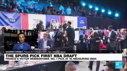French basketball star Victor Wembanyama drafted number 1 by San Antonio spurs