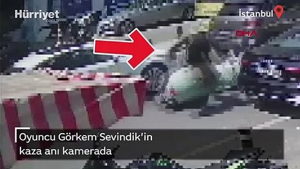 Oyuncu Görkem Sevindik'in kaza anı kameralara yansıdı