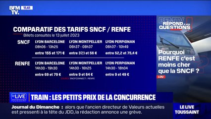 Pourquoi  la RENFE est moins chère que la SNCF ? BFMTV répond à vos questions