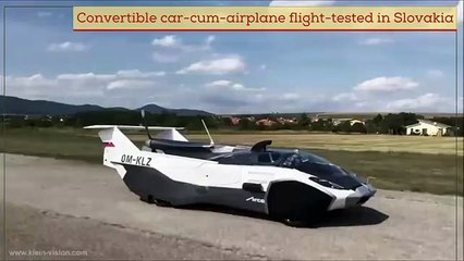 Convertible car-cum-airplane flight-tested in Slovakia