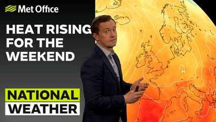 Met Office Afternoon Weather Forecast 23/06/23 - Turning warmer this weekend