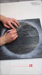 Incredible Belarusian string artist expertly crafts Disney Logo, Tiger Face, Moonwalker, and more