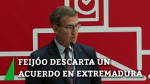 Feijóo descarta un acuerdo en Extremadura con Vox: 