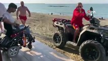 Engelli gencin kumsalda ATV turu hayali gerçekleşti