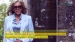 Brigitte Macron stylée avec des lunettes de soleil originales qui rajeunissent son look