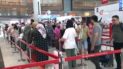 İstanbul Havalimanı'nda Kurban Bayramı yoğunluğu
