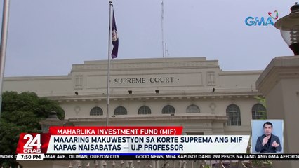 Maaaring makuwestyon sa Korte Suprema ang MIF kapag naisabatas — UP Professor | 24 Oras