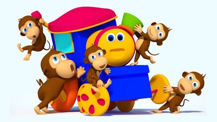 Five Little Monkeys, Nursery Rhyme And Cartoon Video For Kids