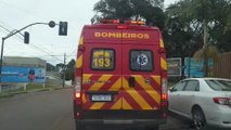 Bombeiros atendem pessoa que se feriu com máquina no Cascavel Velho