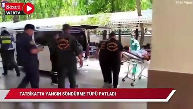 Tatbikatta yangın söndürme tüpü patladı: Ölü ve yaralılar var
