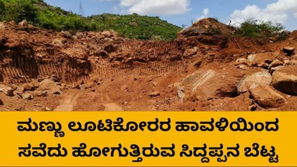 ಹೊಸದುರ್ಗ :ಸಿದ್ದಪ್ಪನ ಬೆಟ್ಟ ಮಣ್ಣು ಲೂಟಿ: ಅಧಿಕಾರಿಗಳ ಜಾಣ ಕುರುಡು