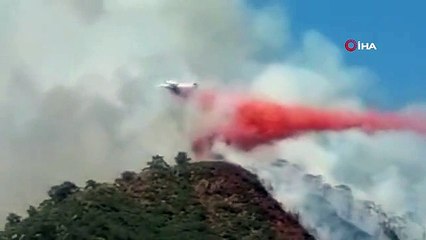 Marmaris'teki yangına müdahale sürüyor