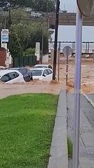 Flash Flood Turns Cars Into Boats