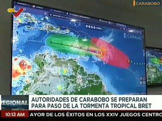 Gob. Lacava, activó sala situacional de monitoreo de zonas vulnerables por la tormenta tropical Bret